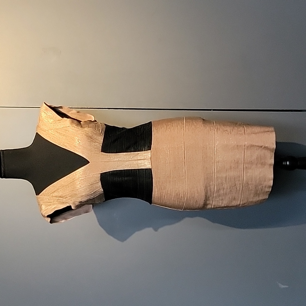 Two tone badage dress